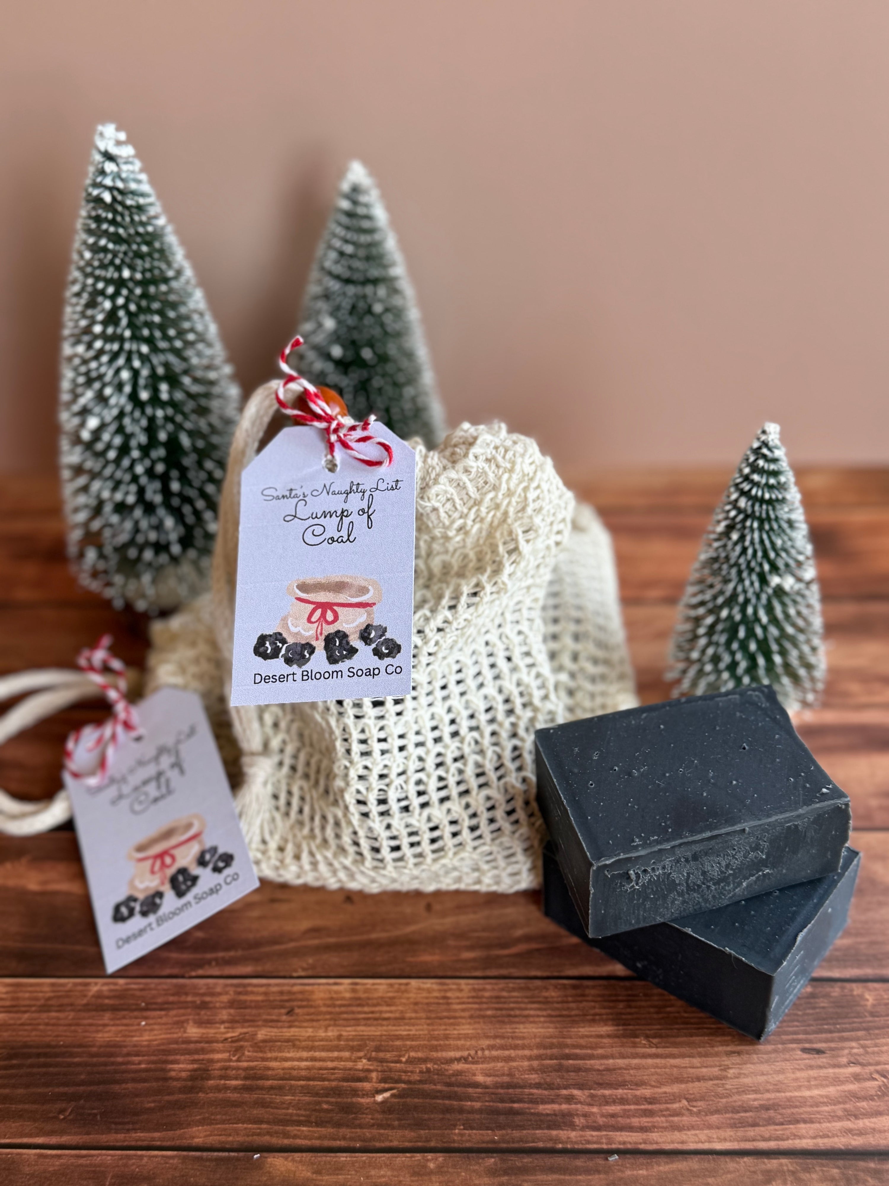 Lump of Coal Soap and Sack