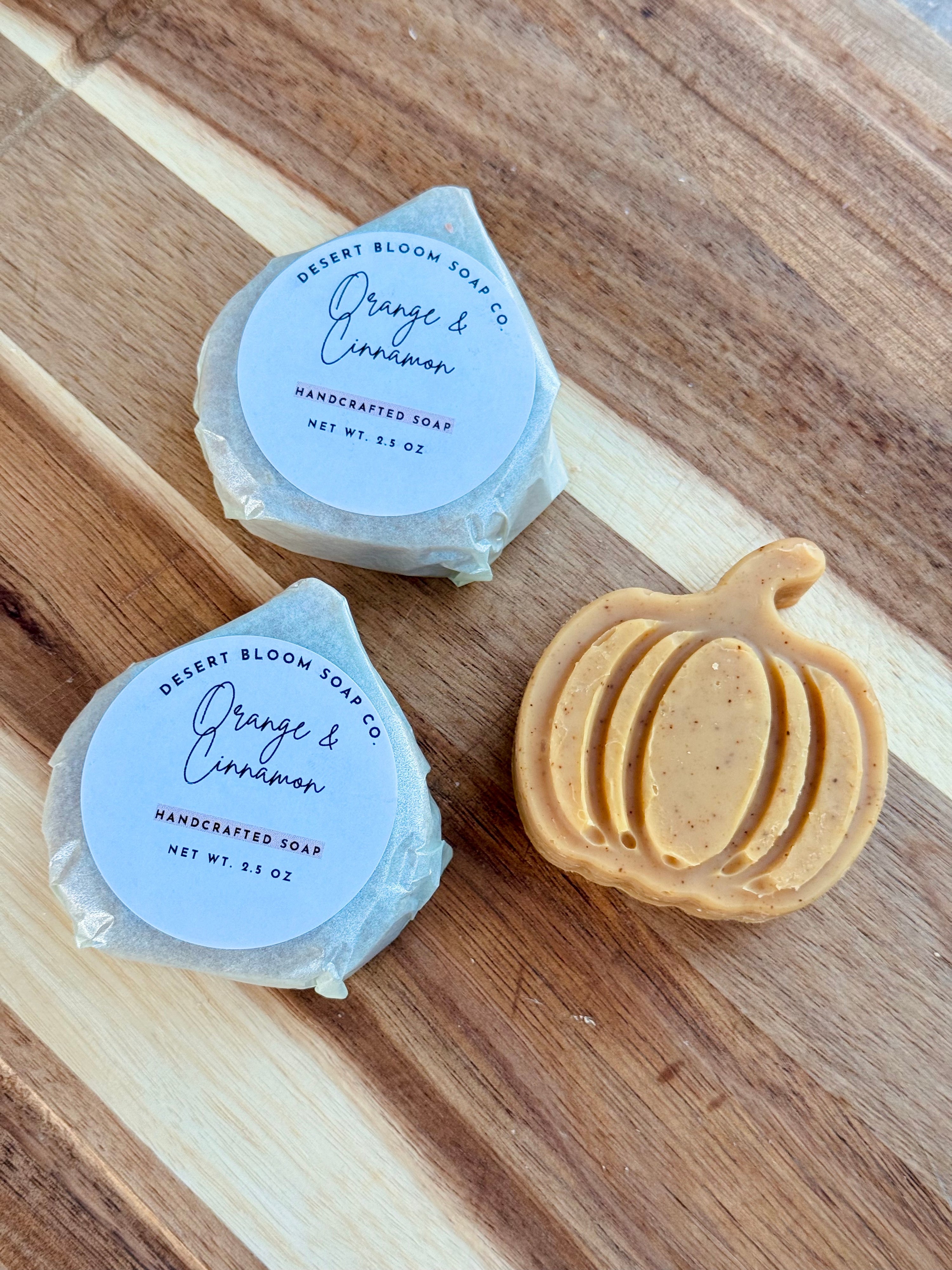 Orange Cinnamon Pumpkin Shaped Soaps